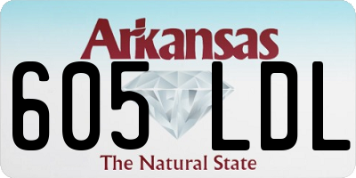 AR license plate 605LDL