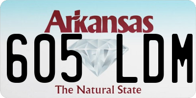 AR license plate 605LDM
