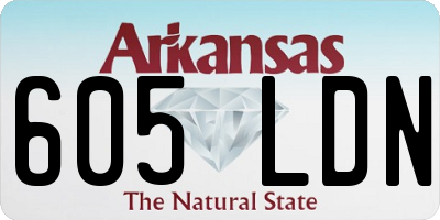 AR license plate 605LDN