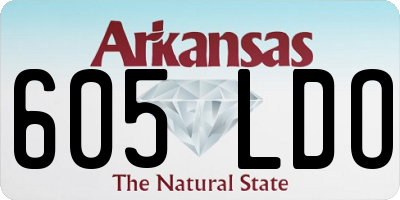 AR license plate 605LDO