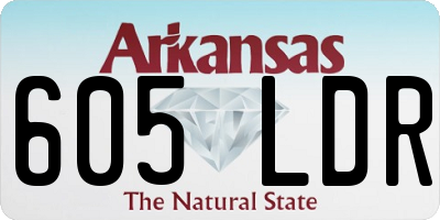 AR license plate 605LDR