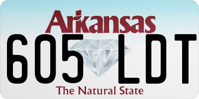 AR license plate 605LDT