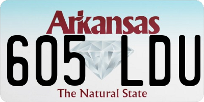 AR license plate 605LDU