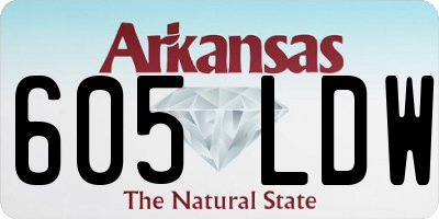 AR license plate 605LDW