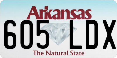 AR license plate 605LDX