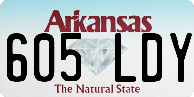 AR license plate 605LDY