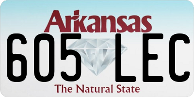 AR license plate 605LEC