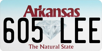AR license plate 605LEE
