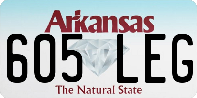 AR license plate 605LEG