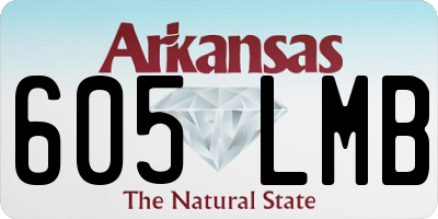 AR license plate 605LMB