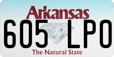 AR license plate 605LPO