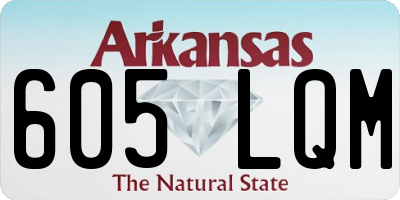 AR license plate 605LQM