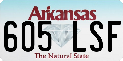 AR license plate 605LSF