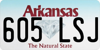 AR license plate 605LSJ