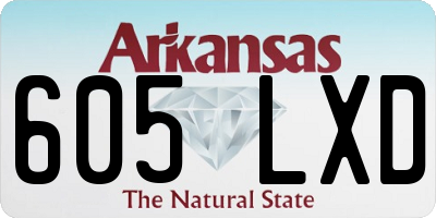 AR license plate 605LXD