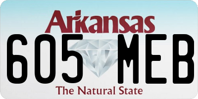 AR license plate 605MEB