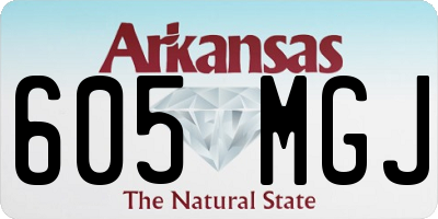 AR license plate 605MGJ