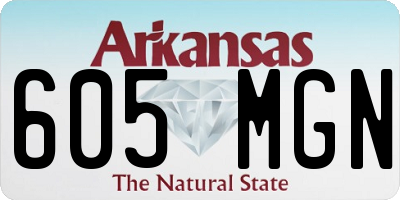 AR license plate 605MGN