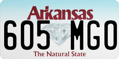 AR license plate 605MGO