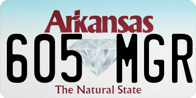 AR license plate 605MGR