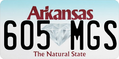 AR license plate 605MGS