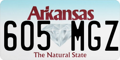 AR license plate 605MGZ