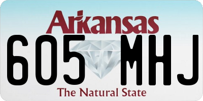 AR license plate 605MHJ