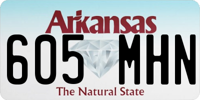 AR license plate 605MHN