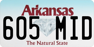 AR license plate 605MID