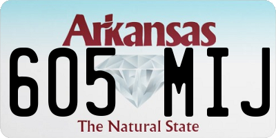 AR license plate 605MIJ