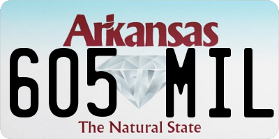 AR license plate 605MIL