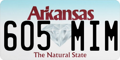 AR license plate 605MIM