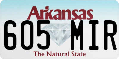 AR license plate 605MIR