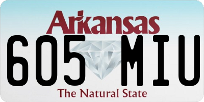 AR license plate 605MIU