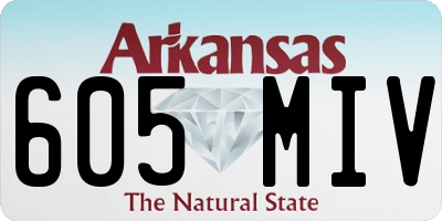 AR license plate 605MIV