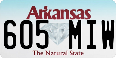 AR license plate 605MIW