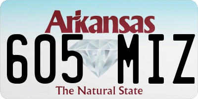 AR license plate 605MIZ
