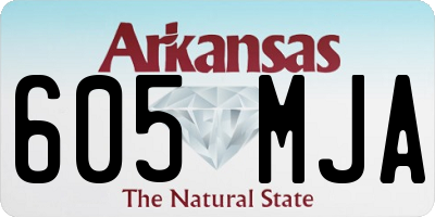 AR license plate 605MJA
