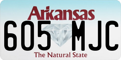 AR license plate 605MJC