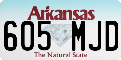 AR license plate 605MJD