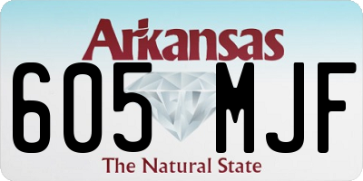 AR license plate 605MJF