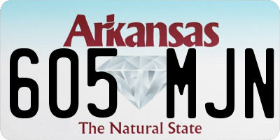 AR license plate 605MJN