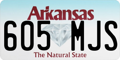 AR license plate 605MJS