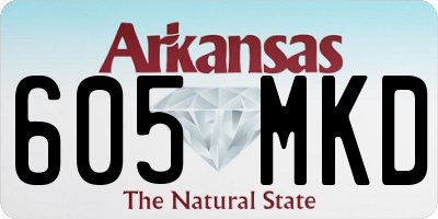 AR license plate 605MKD