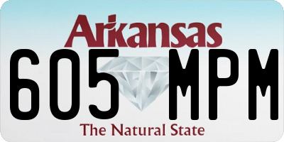 AR license plate 605MPM