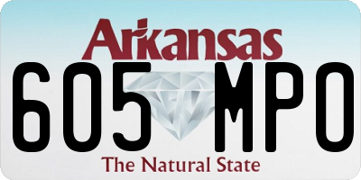 AR license plate 605MPO