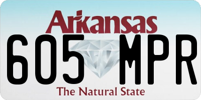 AR license plate 605MPR