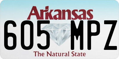AR license plate 605MPZ