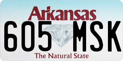 AR license plate 605MSK