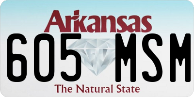 AR license plate 605MSM